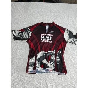 Sugoi Moab Cyclery Escape Adventures Cycling Jersey XXL Red Black Mountain Bike